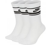 Nike - Calcetines Sportswear Essential (3 Pares), Unisex, White-Black, S [34 - 38]