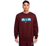 Nike - Sudadera Swoosh Air Crew Fleece, Hombre, Burgundy Crush-Lt Photo Blue, L