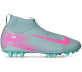 Nike - Bota de fútbol Air Zoom Mercurial Superfly 10 Academy AG Niño, Unisex, Ocean Cube-Pink Blast, 6Y