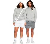 Nike - Sudadera Sportswear Club Hoodie, Hombre, Grey Heather-Matte Silver-White, M