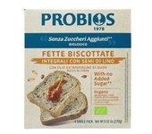 5 x Bizcochos integrales con semillas de lino - sin azúcar 270 g - Probios