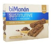 Barrita Sustitutiva Cereales al Chocolate 8 unidades biManán