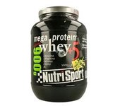 Mega Protein 5 Whey Fresa 900 g - Nutrisport