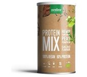 Proteína de guisantes, arroz, calabaza, girasol, cáñamo, cacao, chocolate 400 g de polvo (Chocolate) - Purasana