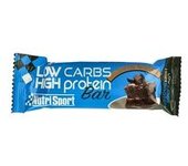 10 x Low Carbs High Protein Brownie 1 barrita de 60g - Nutrisport