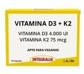 Vitamina D3+K2 30 cápsulas - Integralia