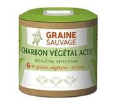 Carbón vegetal activo 80 cápsulas vegetales de 355mg - Graine Sauvage
