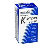 Vitamina K Complex con Vitamina D3 30 comprimidos - Health Aid