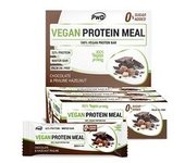 Barritas Vegan Protein Meal Chocolate con Praliné de Avellanas 12 barritas de 35g - Pwd