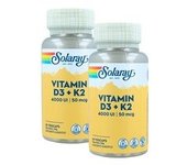 Pack Vitamina D3 + K2 120 comprimidos - Solaray
