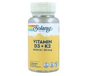 Vitamin D3 + K2 60 cápsulas vegetales Solaray