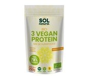 3 x Proteína vegana mix de superfoods Bio 250 g - Sol Natural