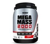Mega mass 2000 proteína de fresa 1,5 kg de polvo (Fresa) - Weider