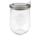 Tarro de vidrio Tulip con tapa abatible 1062ml (10cm Ø) 1 unidad - Weck