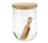 10 x Tarro de vidrio Tulip con tapa de madera 1062ml 1 unidad - Weck