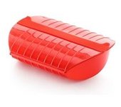 Estuche vapor con bandeja 3-4 personas Rojo 275x210x80 mm - Lékué