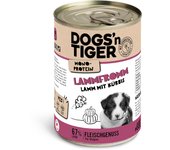 Dogs'n Tiger Junior 12 x 400 g comida húmeda para perros - Cordero y calabaza