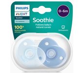 Avent Chupetes Soothies 100% Silicona 0-6 meses Niño 2 unidades
