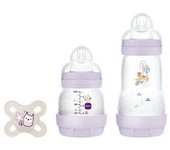 MAM - Kit de inicio biberón + chupete Welcome to the World morado