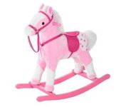 Homcom - Caballito Balancín con Sonidos Rosa HomCom