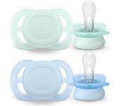 Philips Avent - 2 chupetes Ultra Start niño azul y verde (0-2m)