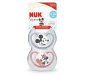 Nuk - Pack 2 chupetes Space silicona Minnie 6-18 meses