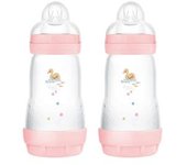 MAM - Conjunto 2 biberones Easy Active anticólicos 260 ml Rosa