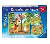 Ravensburger - Día del deporte - Puzzle 3x49 piezas Winnie the Pooh