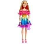 Barbie - Muñeca de 71 cm con vestido arcoíris