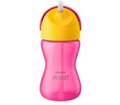 Philips Avent - Vaso rosa con pajita 300 ml +12 meses