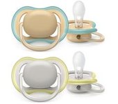 Philips Avent - Chupetes ultra air 0-6 meses gris/marrón