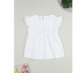 Camiseta de Encaje con Detalle de Volantes