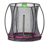 Exit - Cama elástica Silhouette redonda de suelo rosa 183 cm