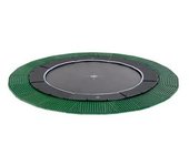 Exit - Cama elástica de suelo Dynamic 366 cm negro con perímetro de seguridad
