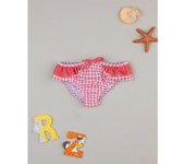 Bañador tipo slip niña rojo vichy