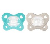 Chicco -  Pack 2 chupetes Physio Dual Soft azul y beige (6-16m)