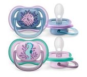 Philips Avent - Chupetes ultra air 6-18 meses azul/rosa - 2 unidades