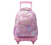 Totto - Mochila escolar con ruedas Margaly Rosa Renglones