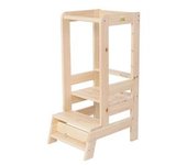 MeowBaby - Taburete de cocina de madera para bebés color natural