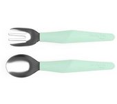 Set de cubiertos para bebé menta