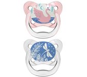 Dr. Brown's - 2 Chupetes Prevent Nocturno 0-6M Rosa