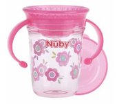Nuby - Taza mágica 360º hecha con tritan - Rosa