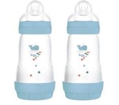 MAM - Conjunto 2 biberones Easy Active anticólicos 260 ml Azul