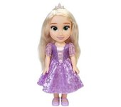 Disney - Princesas Disney - Muñeca articulada Rapunzel de 38 cm con vestido, zapatos y tiara extraíbles ㅤ