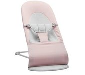 BabyBjörn - Hamaca Balance Soft Woven rosa/gris claro