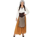 Disfraz de campesina medieval para mujer XXL
