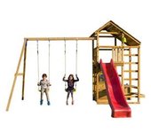 Parque juegos infantil de madera Teide XL con columpio doble