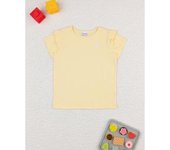 Camiseta amarilla para niña con volantes