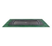 Exit - Cama elástica de suelo Dynamic 244 x 427 cm negro con perímetro de seguridad