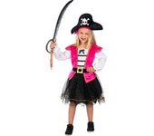 Disfraz pirata rosa para niña 5-6 años